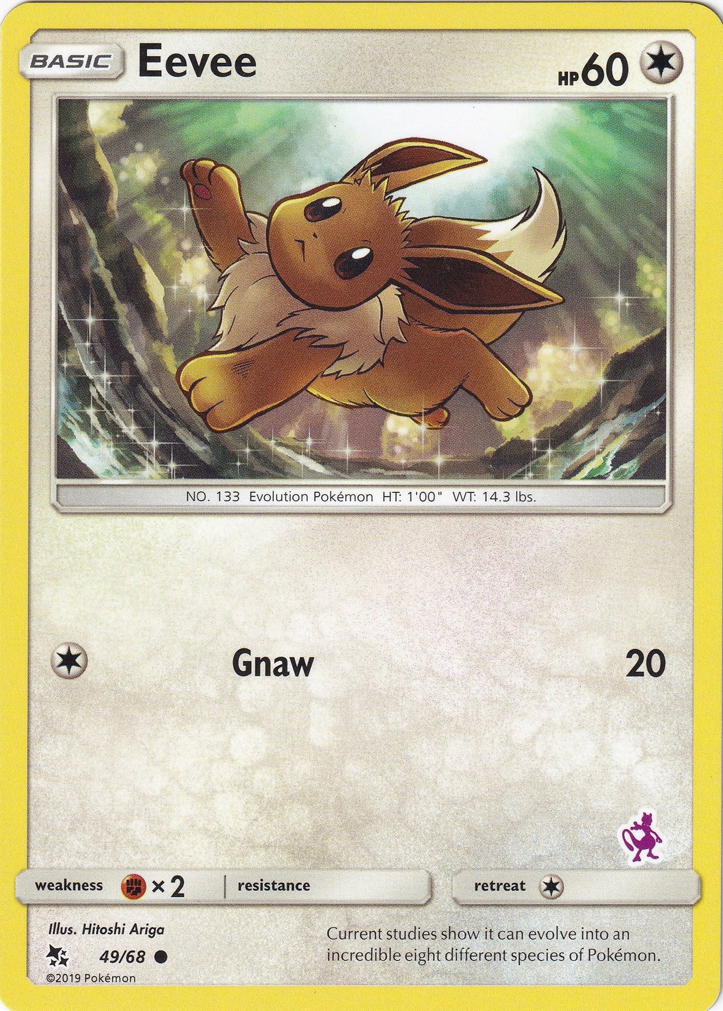 Image for Eevee - 49/68 (Mewtwo Stamped) (049/068) - Pokemon
