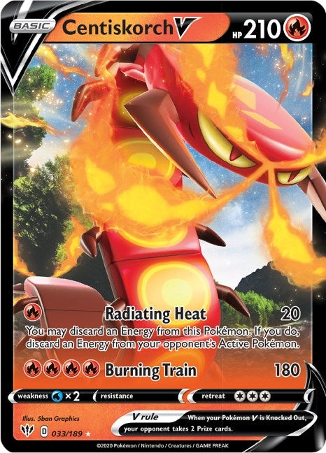 Image for Centiskorch V (033/189) - Pokemon