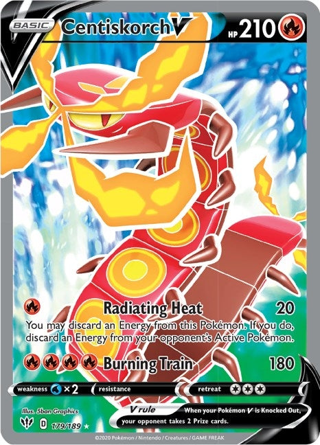 Image for Centiskorch V (Full Art) (179/189) - Pokemon