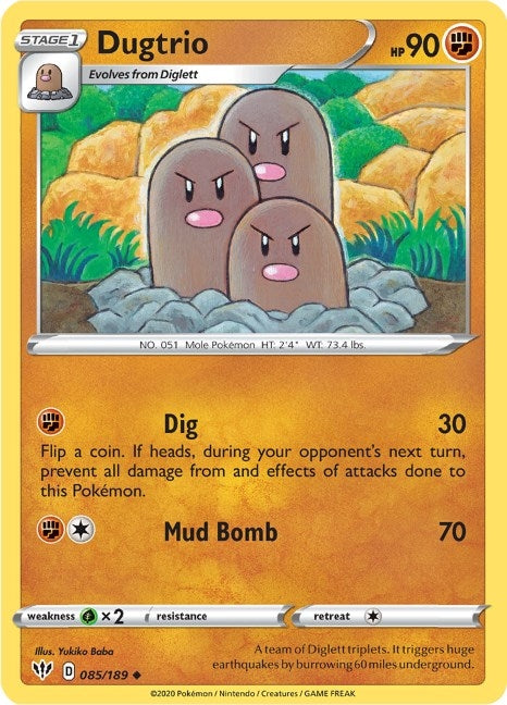 Image for Dugtrio (085/189) - Pokemon