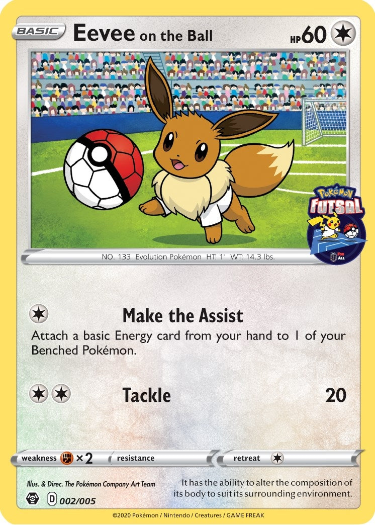 Image for Eevee on the Ball - 002/005 (Pokemon Futsal) (002/005) - Pokemon