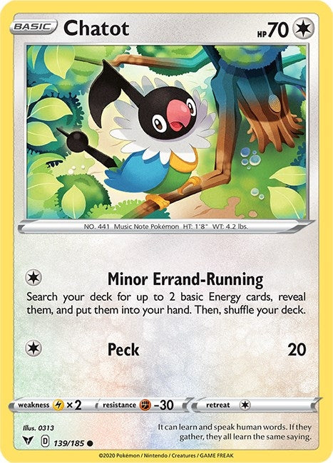 Image for Chatot (139/185) - Pokemon