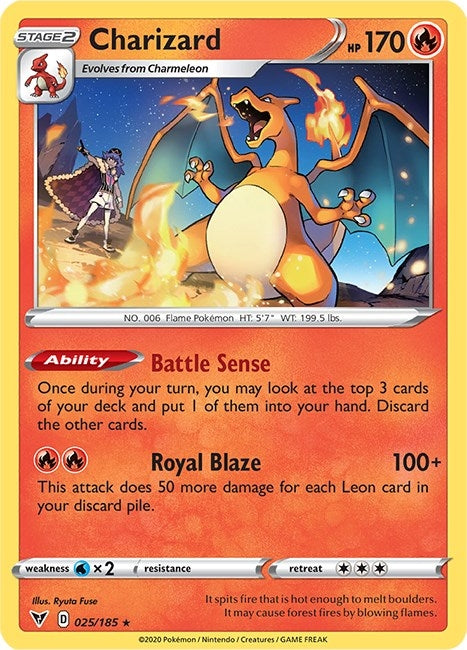 Image for Charizard - 25/185 (Cracked Ice Holo) (025/185) - Pokemon