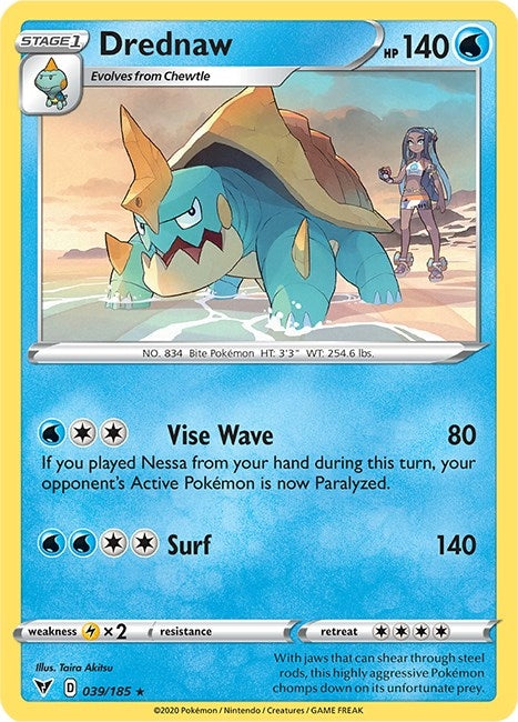 Image for Drednaw - 39/185 (Cracked Ice Holo) (039/185) - Pokemon