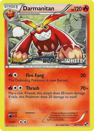 Image for Darmanitan - 25/114 (Prerelease) [Staff] (25/114) - Pokemon
