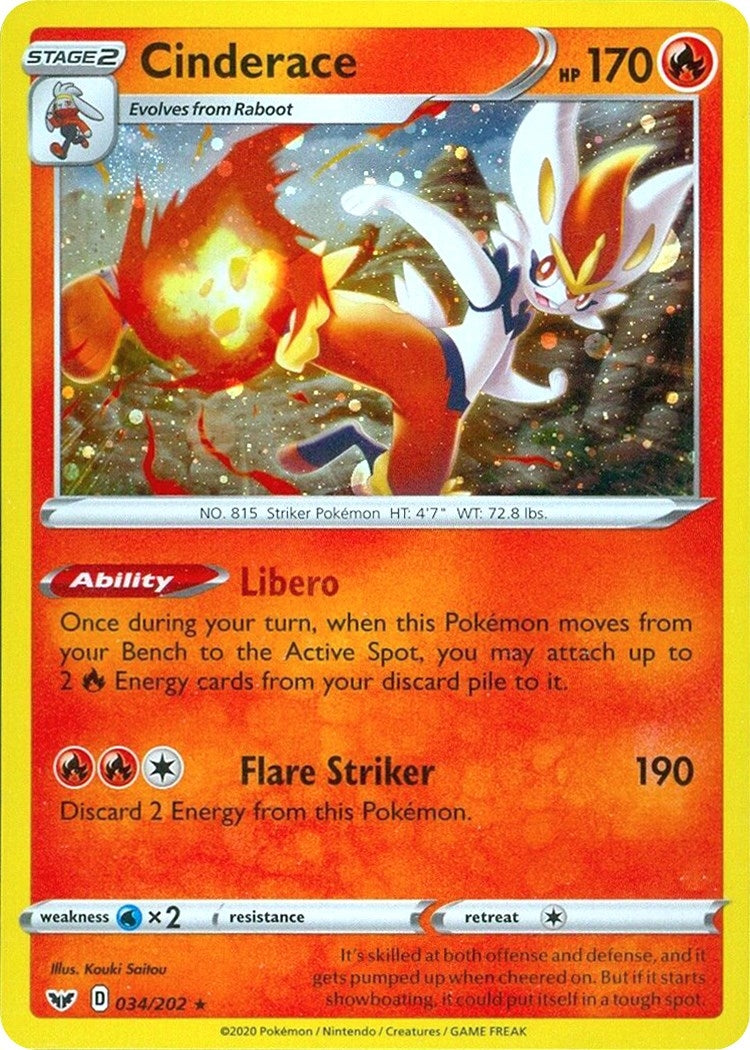 Image for Cinderace - 034/202 (Cosmos Holo) (034/202) - Pokemon
