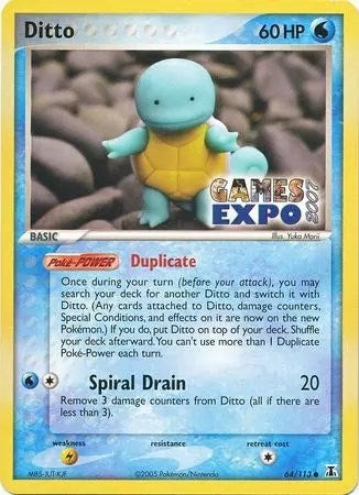 Image for Ditto (Squirtle) - 64/113 (Games Expo 2007) (064/113) - Pokemon