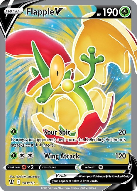 Image for Flapple V (Full Art) (143/163) - Pokemon
