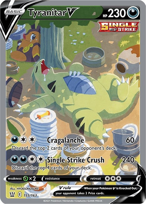 Image for Tyranitar V (Alternate Full Art) (155/163) - Pokemon