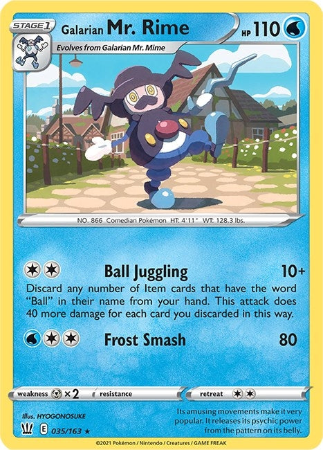 Image for Galarian Mr. Rime (035/163) - Pokemon