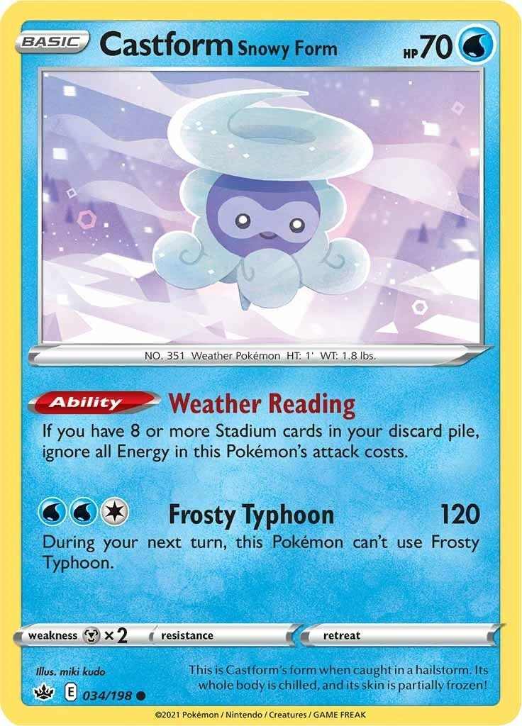 Image for Castform Snowy Form (034/198) - Pokemon