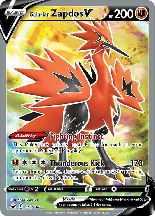 Image for Galarian Zapdos V (Full Art) (173/198) - Pokemon