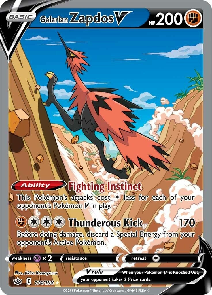 Image for Galarian Zapdos V (Alternate Full Art) (174/198) - Pokemon