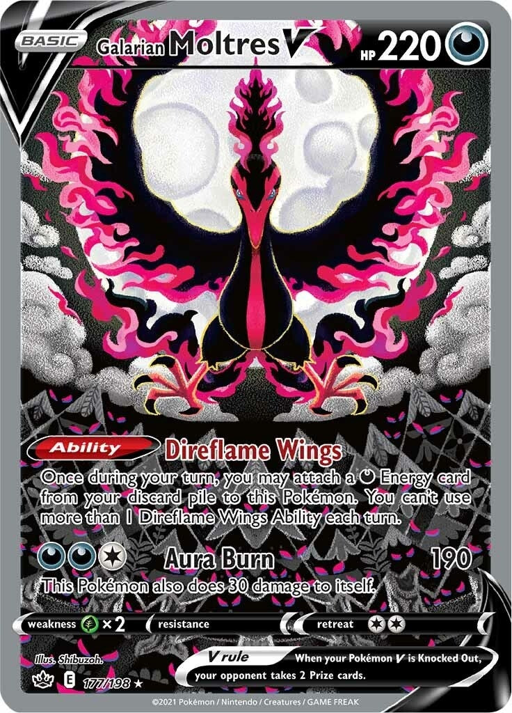Image for Galarian Moltres V (Alternate Full Art) (177/198) - Pokemon