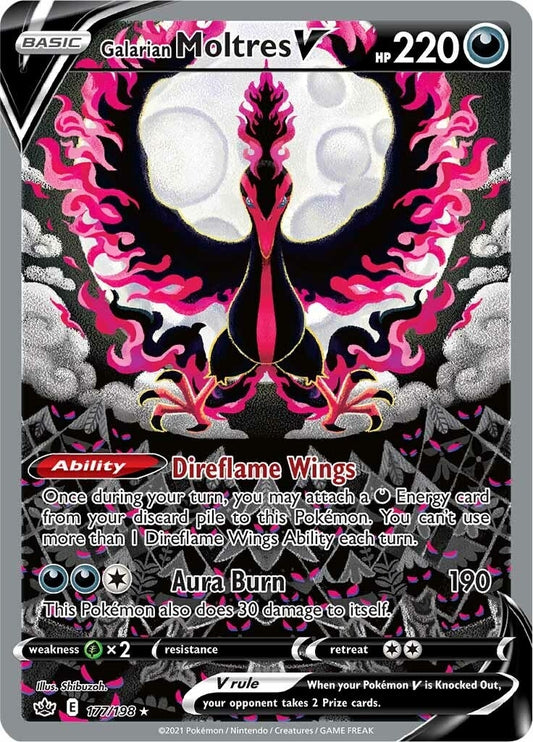Image for Galarian Moltres V (Alternate Full Art) (177/198) - Pokemon