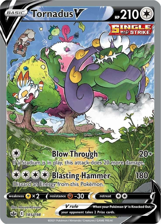 Image for Tornadus V (Alternate Full Art) (185/198) - Pokemon