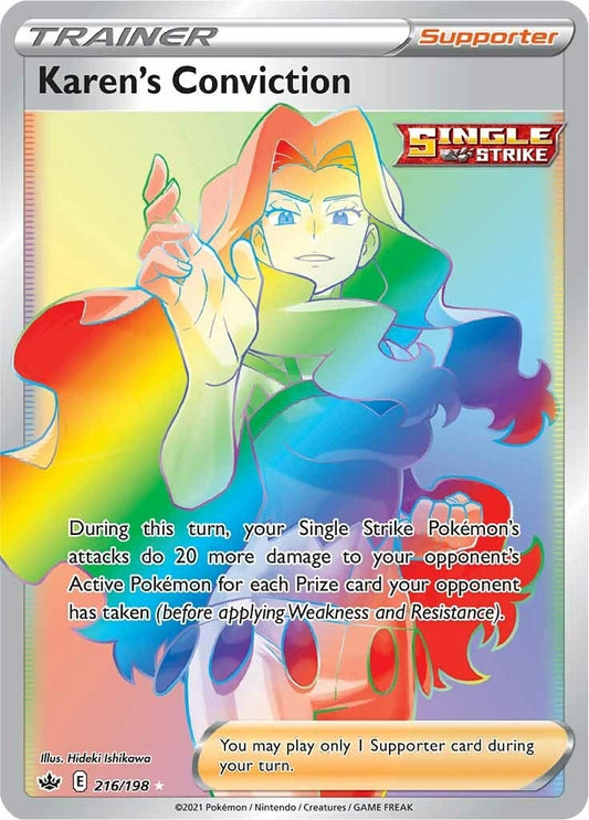 Image for Karen's Conviction (Secret) (216/198) - Pokemon