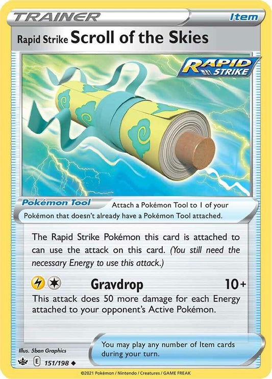 Image for Rapid Strike Scroll of the Skies (151/198) - Pokemon