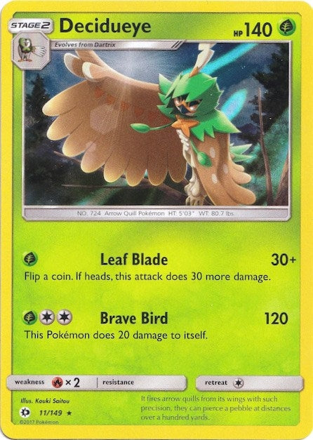 Image for Decidueye - 11/149 (Water Web Holo) (011/149) - Pokemon