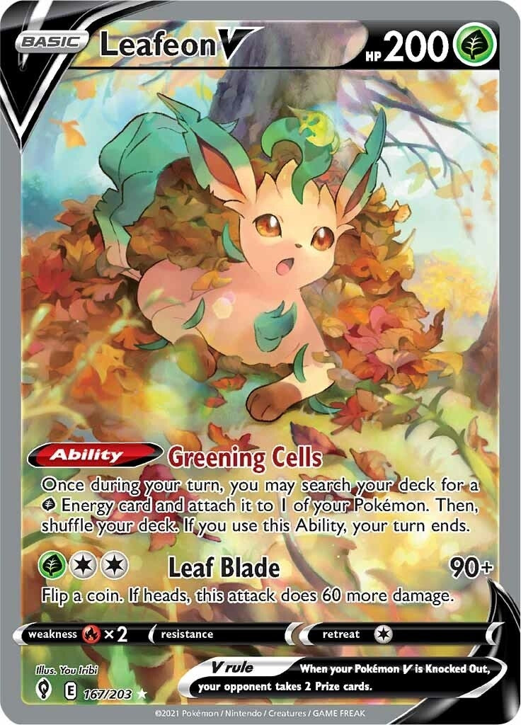 Image for Leafeon V (Alternate Full Art) (167/203) - Pokemon