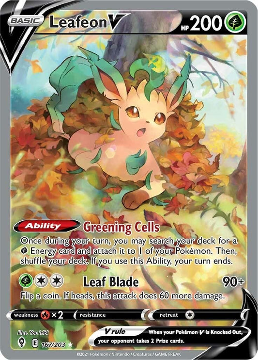 Image for Leafeon V (Alternate Full Art) (167/203) - Pokemon
