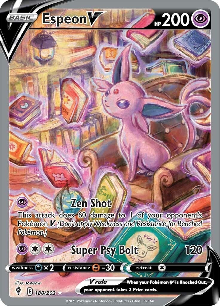 Image for Espeon V (Alternate Full Art) (180/203) - Pokemon