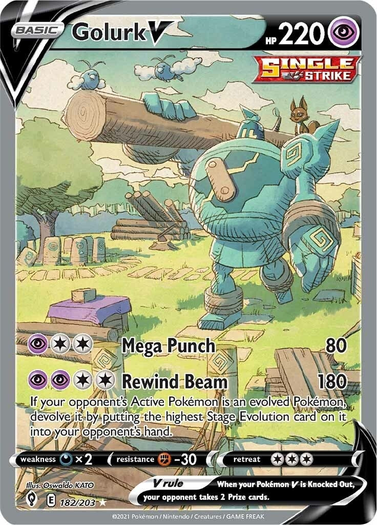 Image for Golurk V (Alternate Full Art) (182/203) - Pokemon