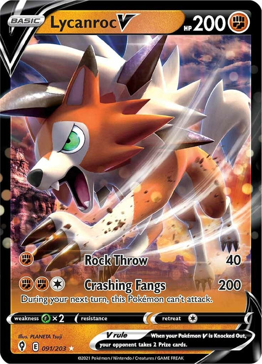 Image for Lycanroc V (091/203) - Pokemon