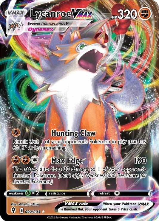 Image for Lycanroc VMAX (092/203) - Pokemon