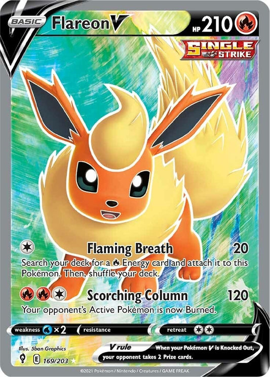 Image for Flareon V (Full Art) (169/203) - Pokemon