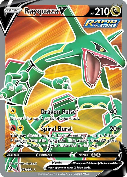 Image for Rayquaza V (Full Art) (193/203) - Pokemon