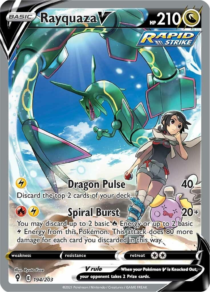 Rayquaza V (Alternate Full Art) (194/203)