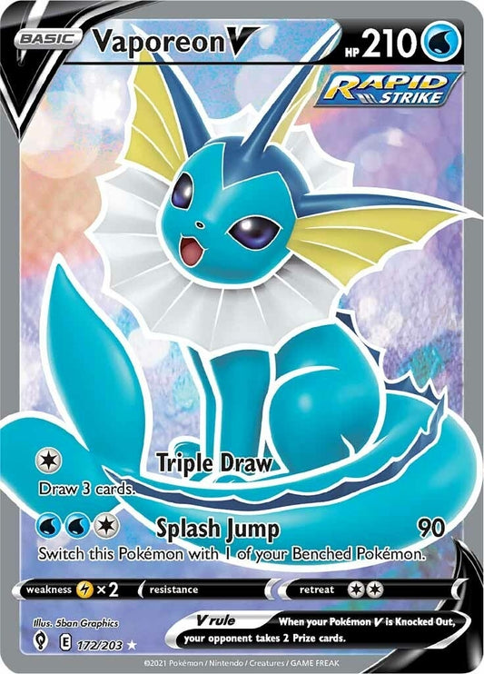 Image for Vaporeon V (Full Art) (172/203) - Pokemon