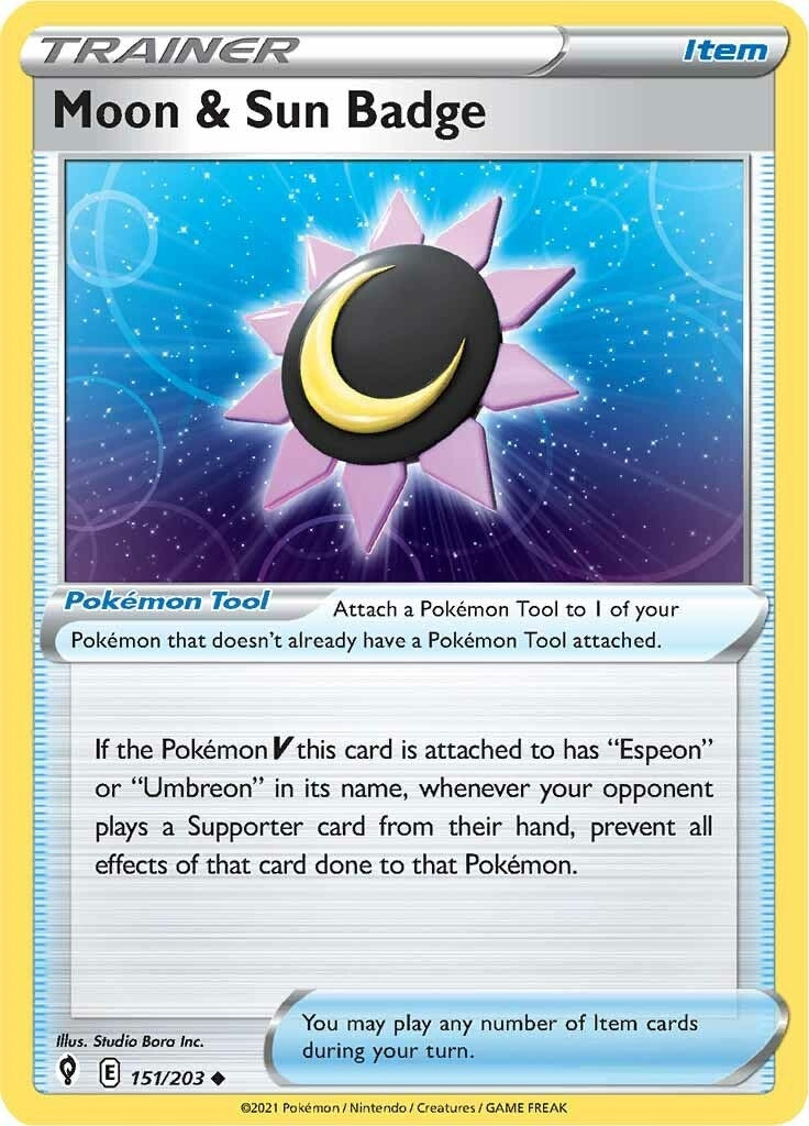 Image for Moon & Sun Badge (151/203) - Pokemon