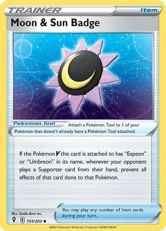 Image for Moon & Sun Badge (151/203) - Pokemon