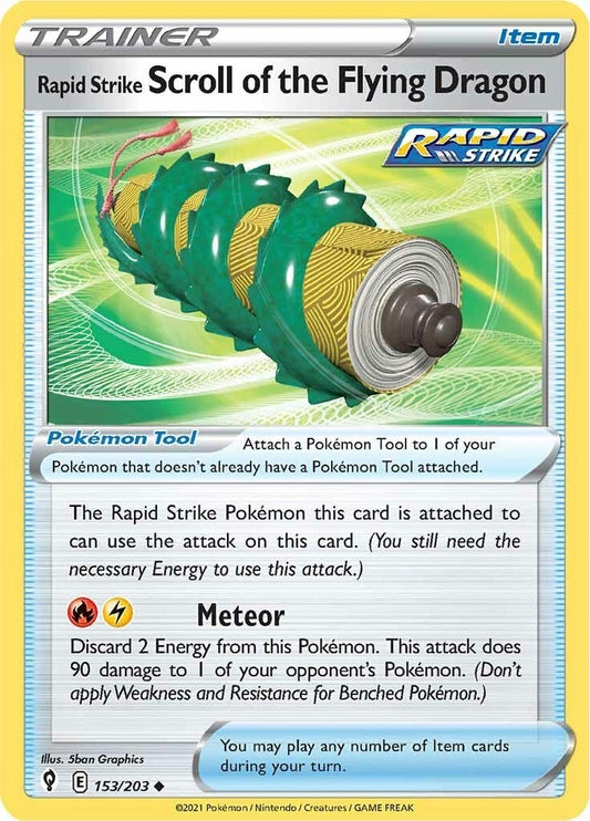 Image for Rapid Strike Scroll of the Flying Dragon (153/203) - Pokemon