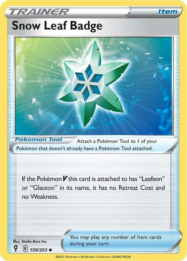 Image for Snow Leaf Badge (159/203) - Pokemon