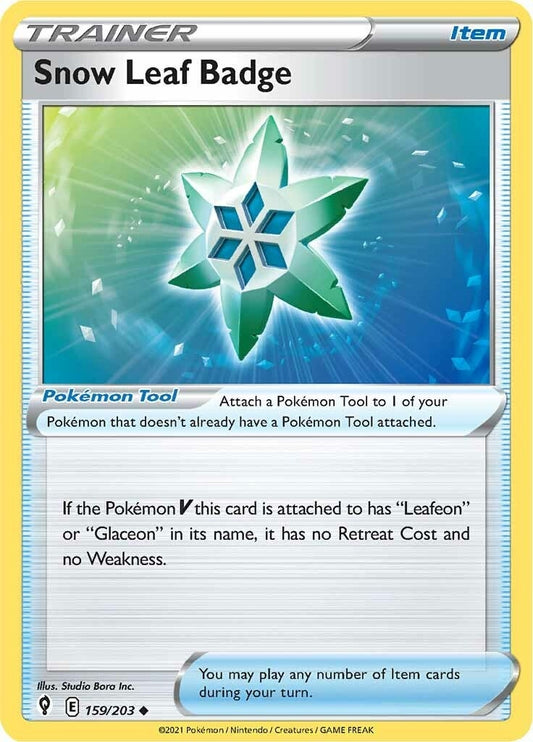 Image for Snow Leaf Badge (159/203) - Pokemon