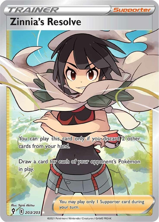 Image for Zinnia's Resolve (Full Art) (203/203) - Pokemon