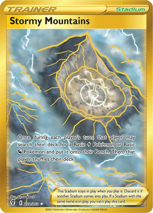 Image for Stormy Mountains (Secret) (232/203) - Pokemon
