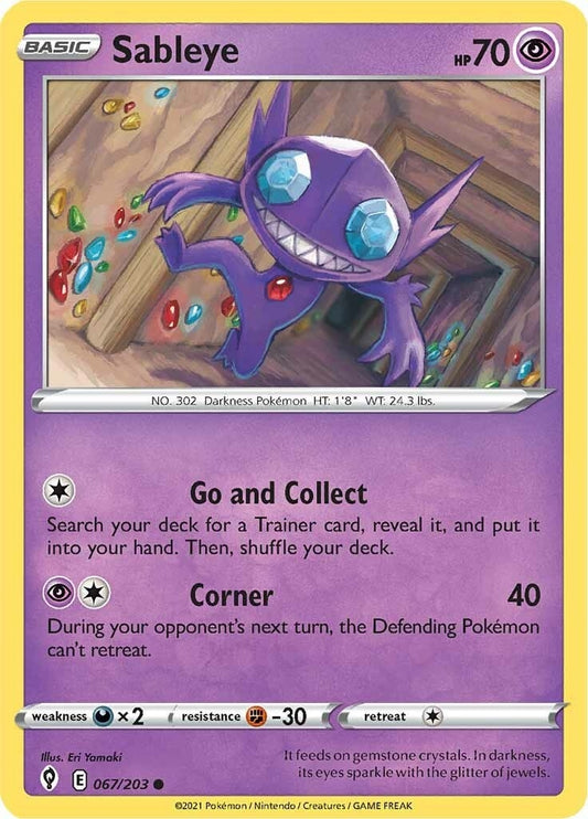 Image for Sableye (067/203) - Pokemon