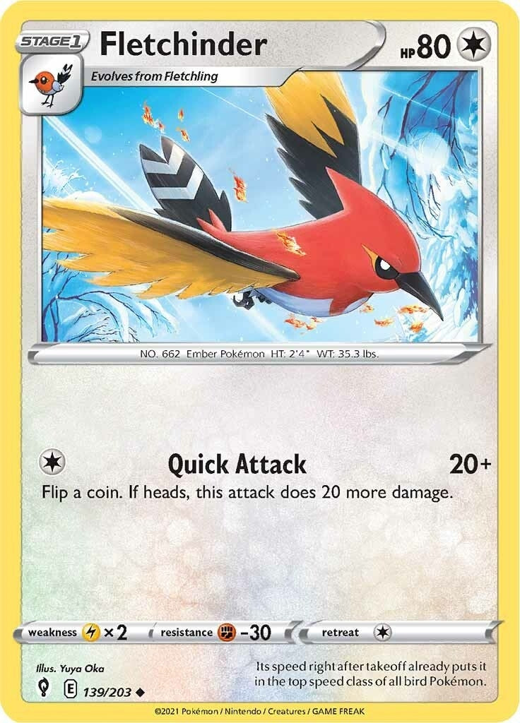 Image for Fletchinder (139/203) - Pokemon