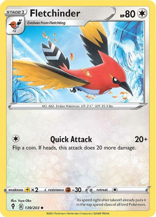 Image for Fletchinder (139/203) - Pokemon