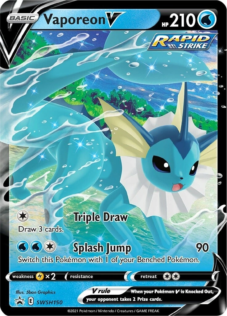 Image for Vaporeon V - SWSH150 (SWSH150) - Pokemon