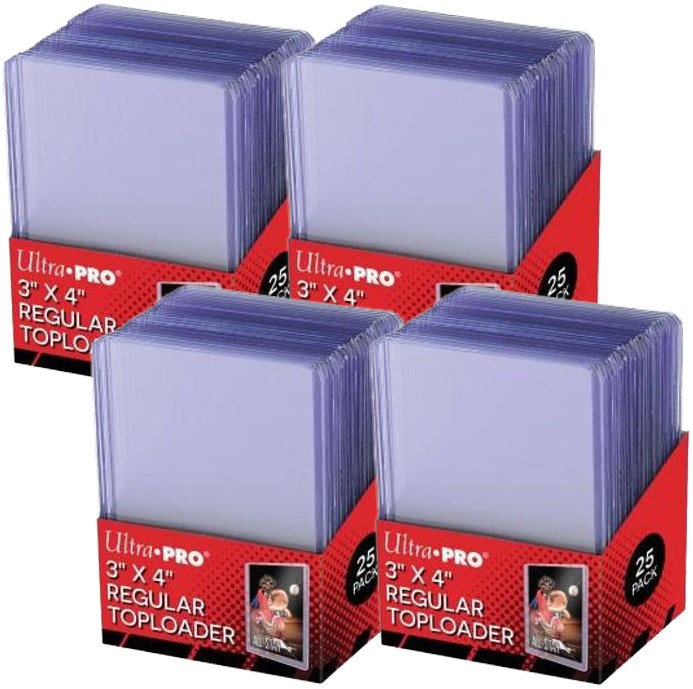 3" x 4" Clear Regular Toploader (25-Count) [Pack of 4]