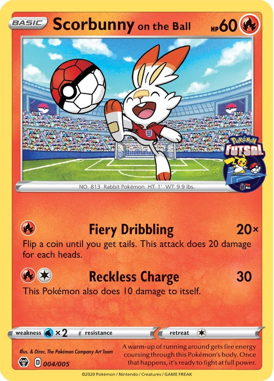 Image for Scorbunny on the Ball - 004/005 (Pokemon Futsal) (004/005) - Pokemon