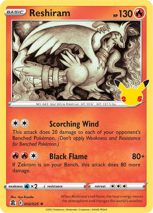 Image for Reshiram (002/025) - Pokemon
