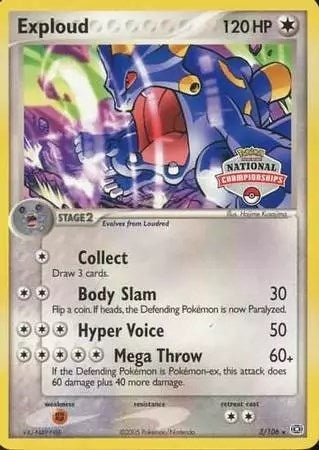 Image for Exploud - 3/106 (National Championships) (003/109) - Pokemon