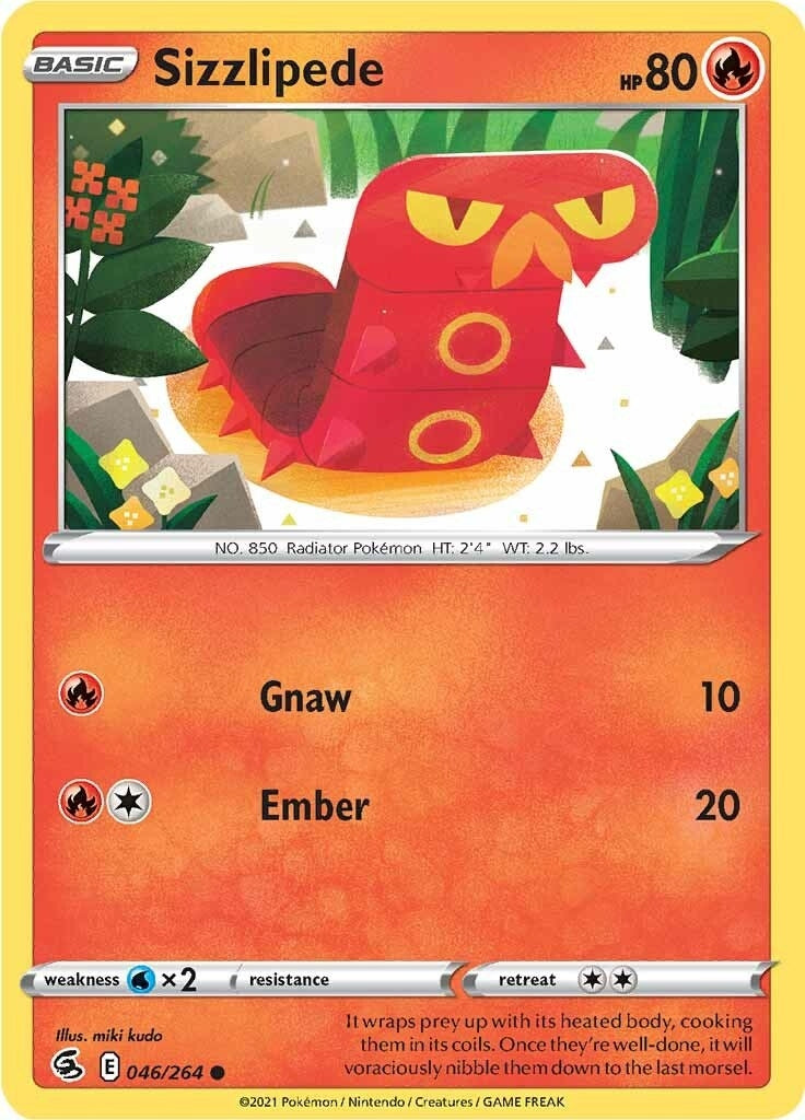 Image for Sizzlipede (46) (046/264) - Pokemon
