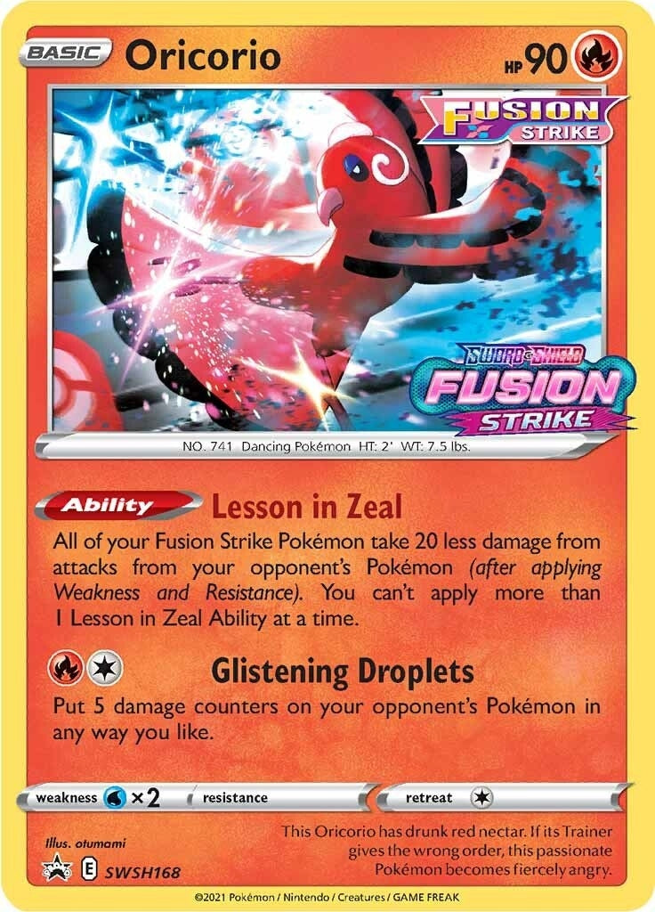 Image for Oricorio - SWSH168 (Prerelease) (SWSH168) - Pokemon